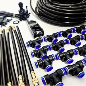 Kit de Riego por Goteo Micro de 20m con Boquilla de Niebla Ajustable de Latón de 7.87