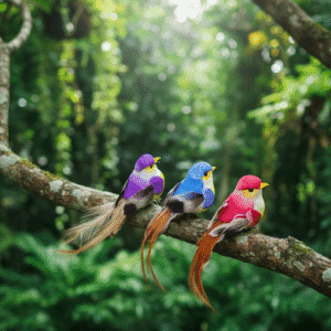 Pajaritos de poliuretano.