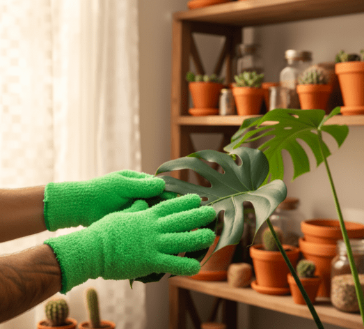 Guante micro fibra ultra fina para plantas