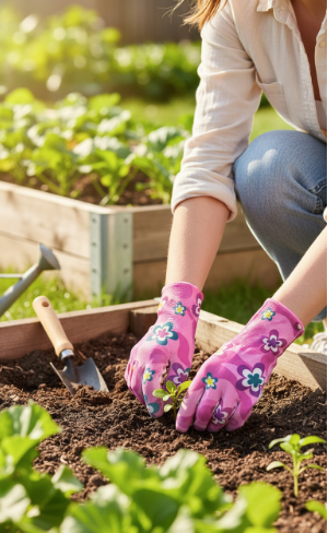 Guante de jardinería para mujer
